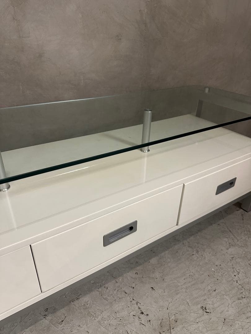 【東京都内23区配送無料】定価8万円　ニトリ　ガラス　ローボード　テレビ台　棚