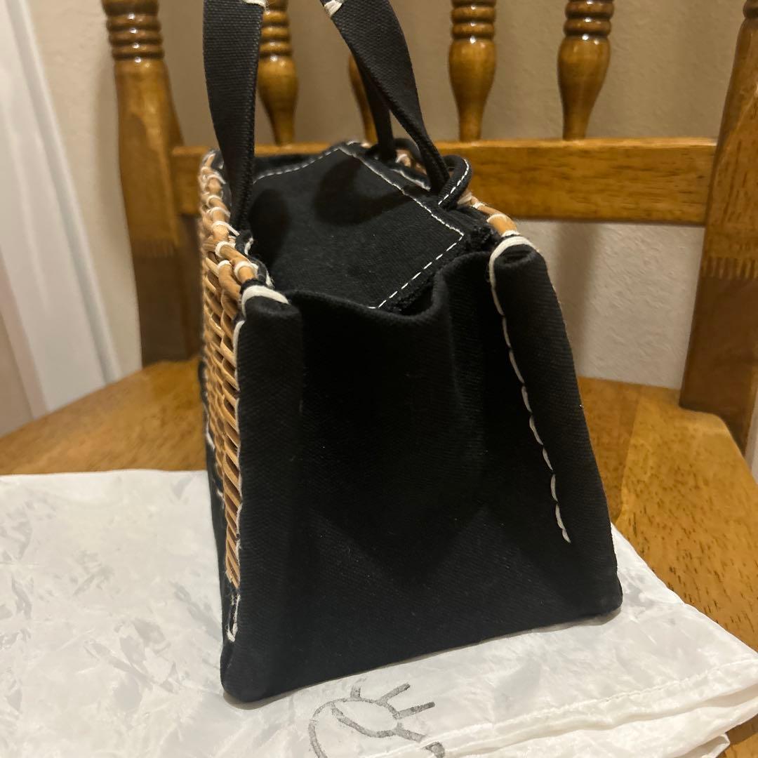 美品　エバゴス　キャンバスヨコナガトート（3ET DEMI別注）カゴバッグ