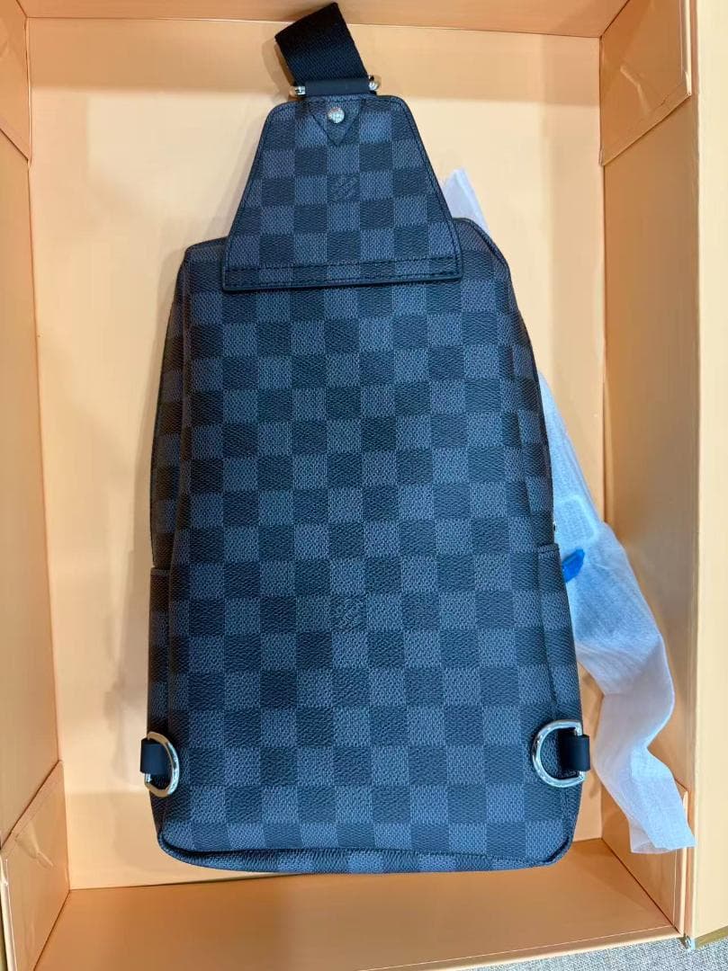 メンズショルダーバッグ、ブラック（黒色）