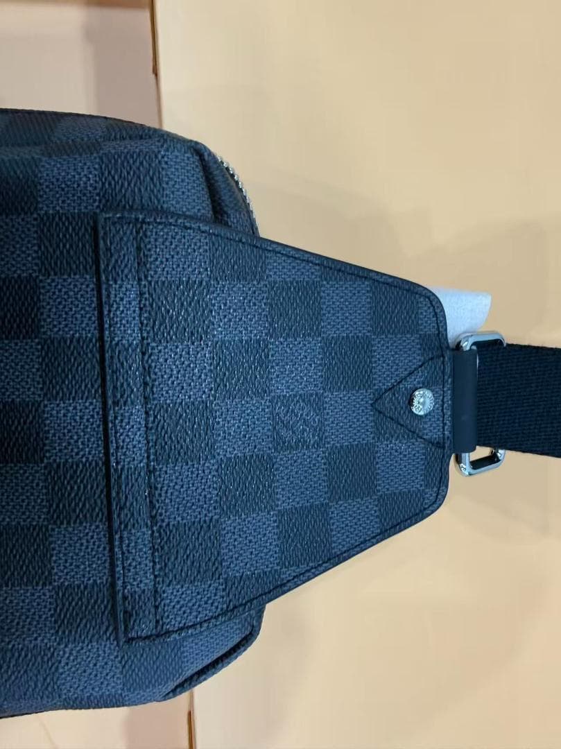 メンズショルダーバッグ、ブラック（黒色）