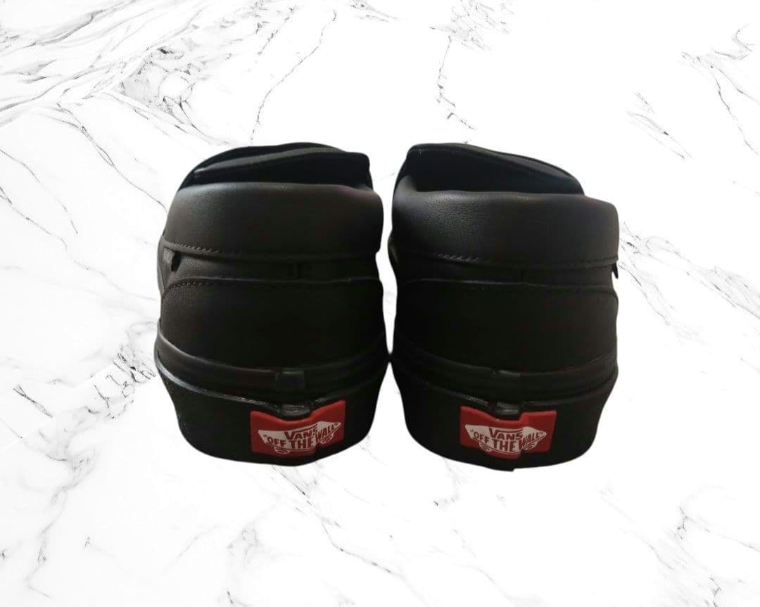 未使用級✳VANS バンズ V196CF ローファー本革 24 黒 レザー