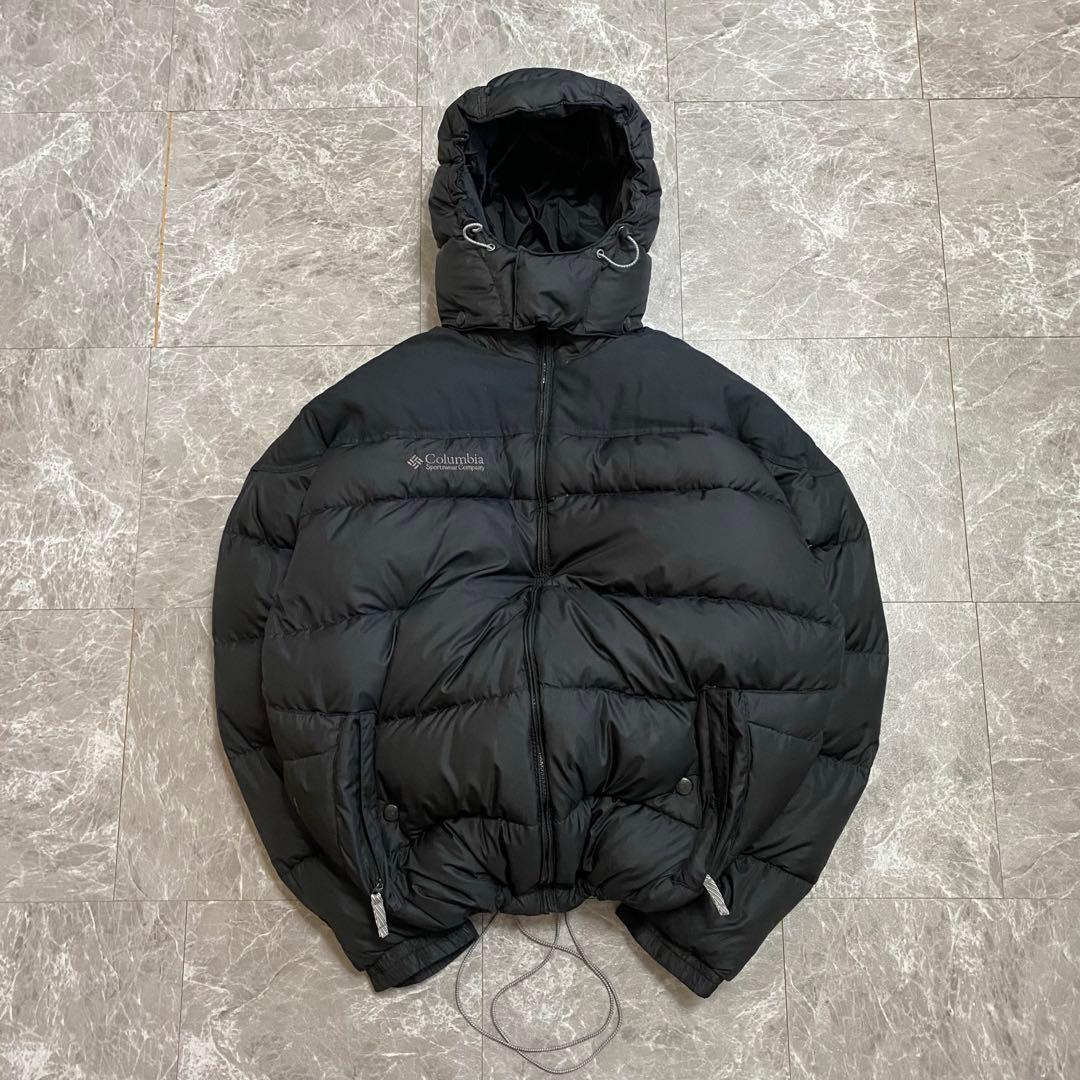 00s Columbia 短丈 down puffer jacket y2k 黒