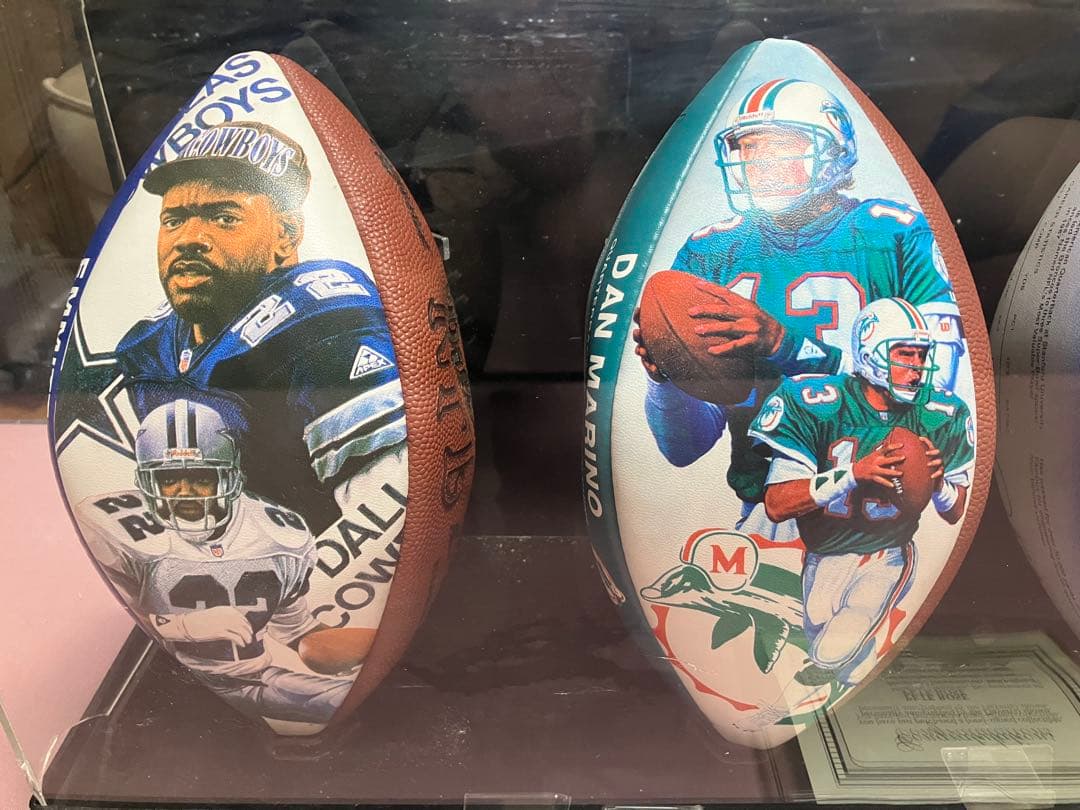 サイン入りフットボールセット 4個　認定証付　NFL アメフト