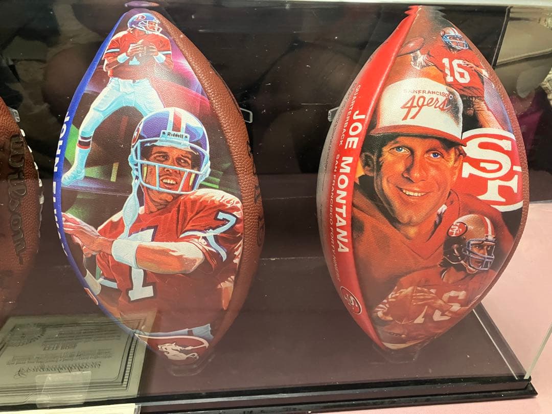 サイン入りフットボールセット 4個　認定証付　NFL アメフト