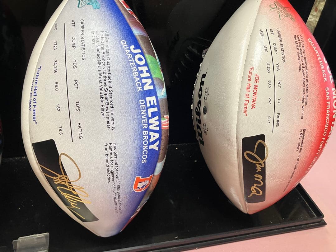 サイン入りフットボールセット 4個　認定証付　NFL アメフト