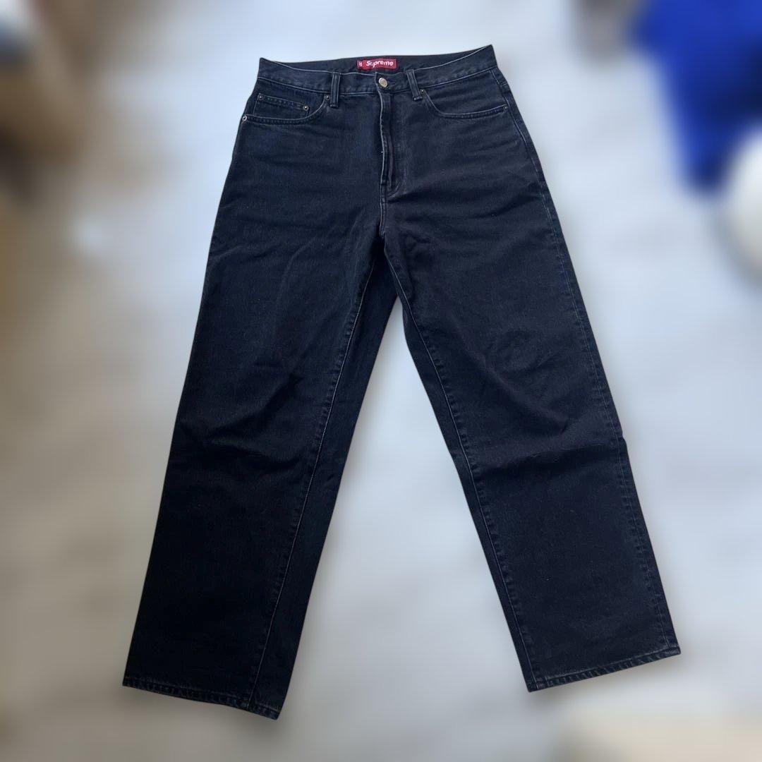 パンツ Supreme baggy Jean black 30