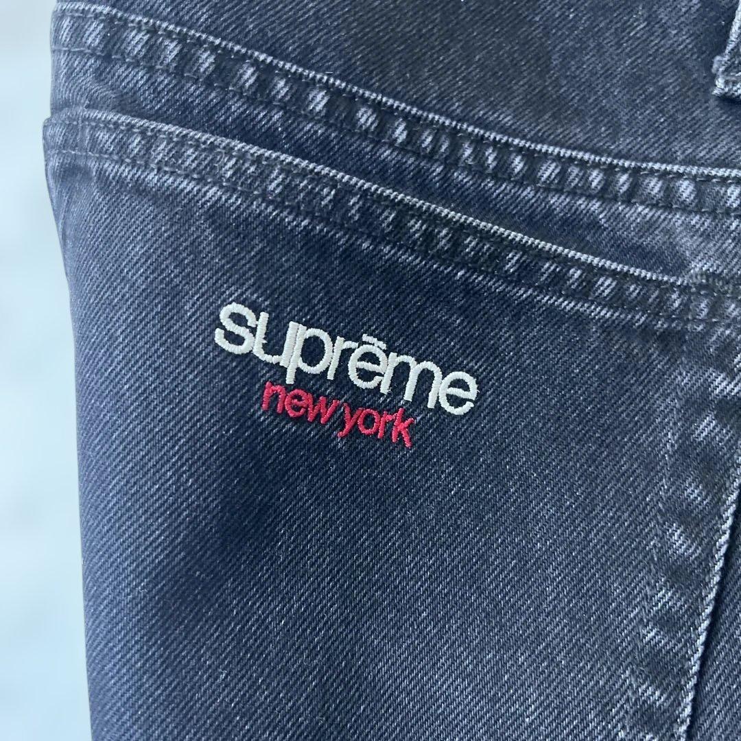 パンツ Supreme baggy Jean black 30