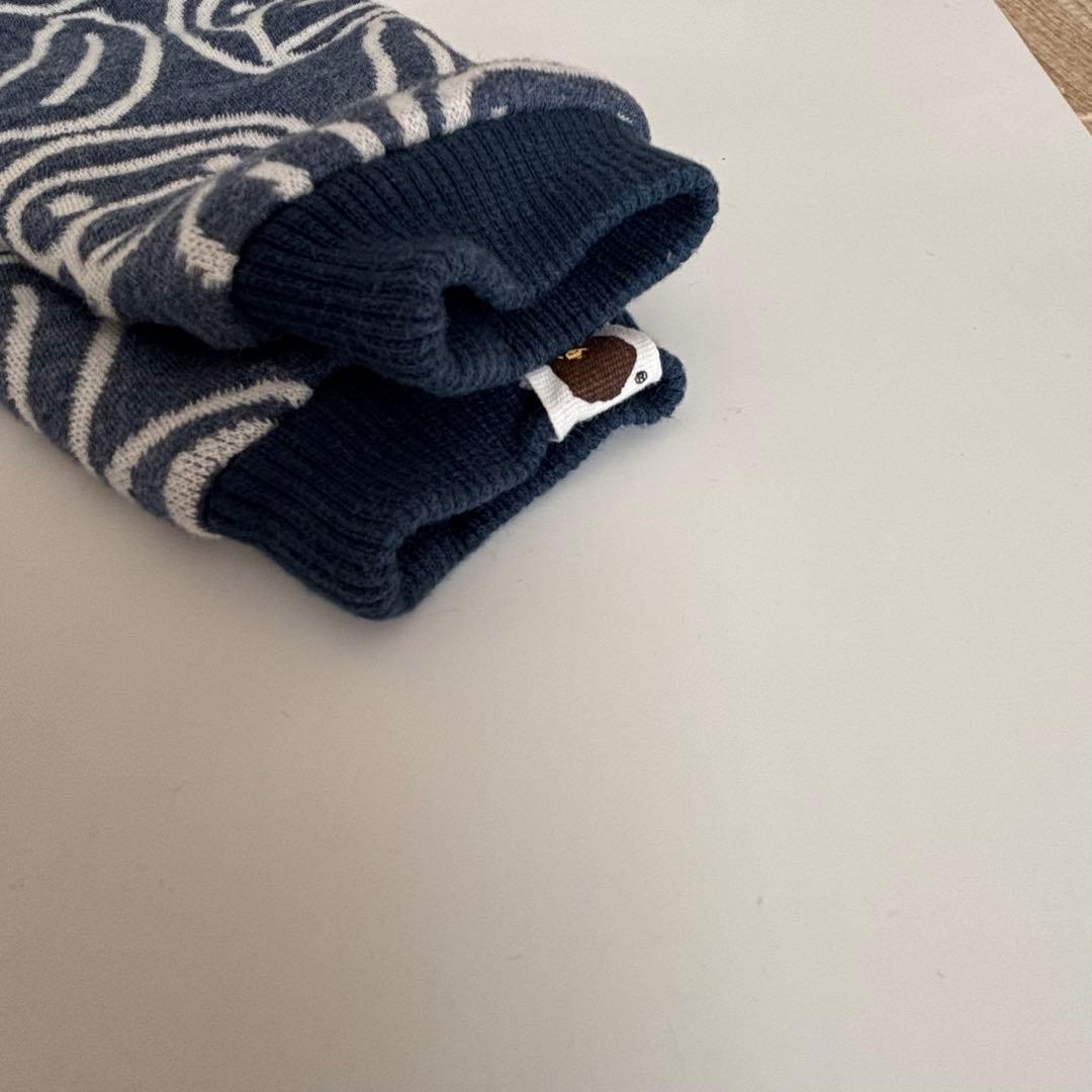 【美品】BAPE KIDS 猿　モンキー柄ロンパース80cm