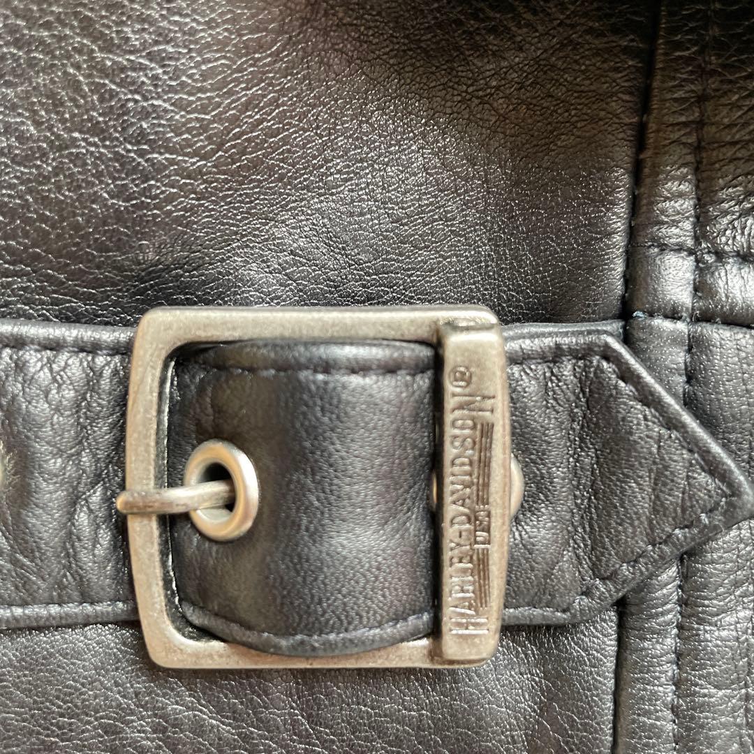 HARLEY-DAVIDSON ブラック シングルライダースジャケット M