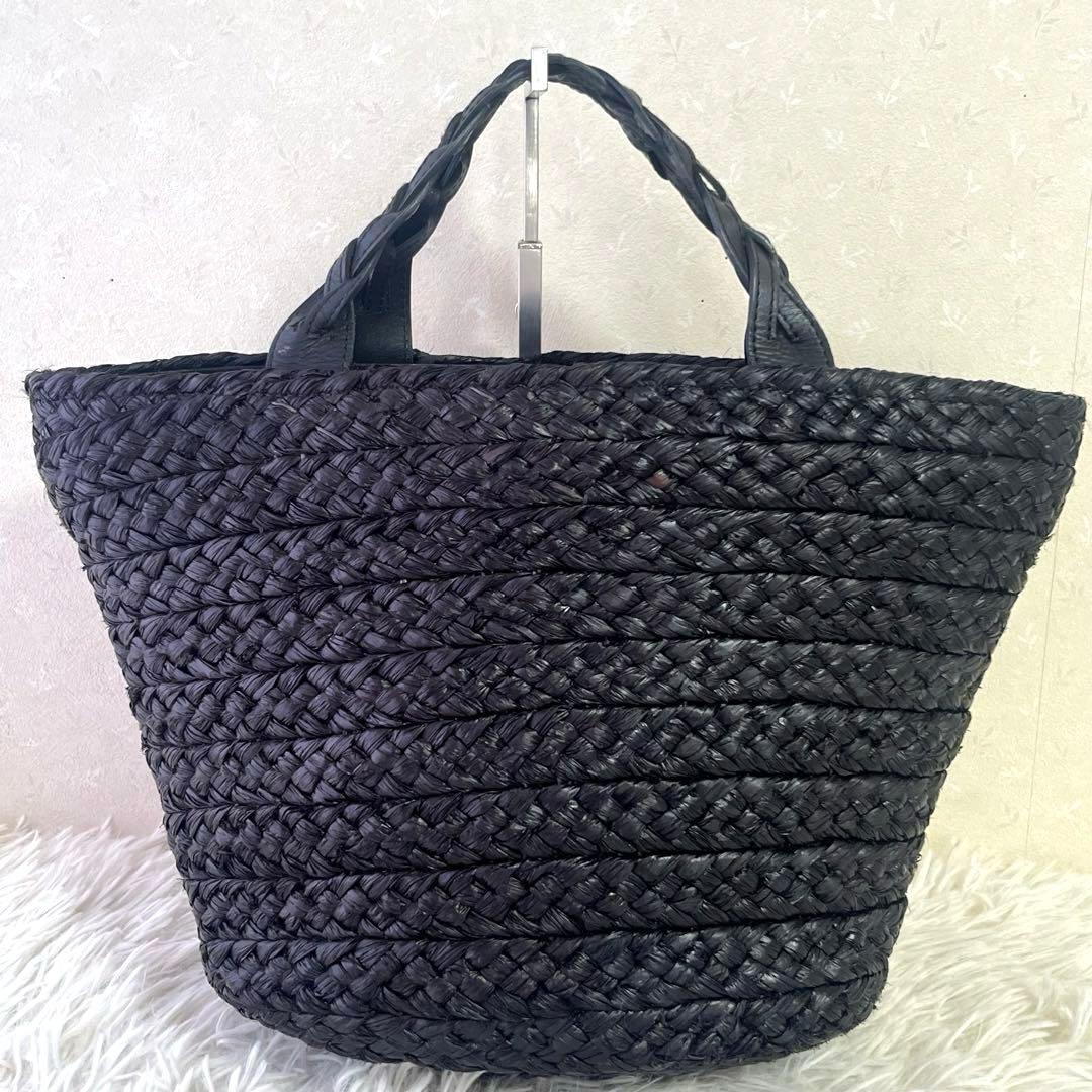 ヘレンカミンスキー　ラフィア　カゴバッグ　Marhianna 黒　トートバッグ