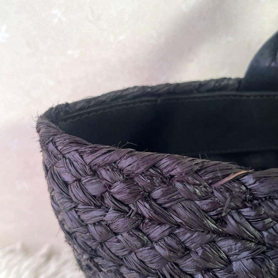 ヘレンカミンスキー　ラフィア　カゴバッグ　Marhianna 黒　トートバッグ