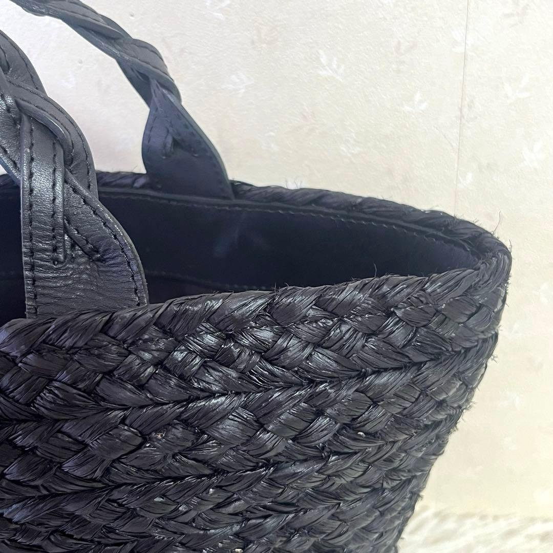 ヘレンカミンスキー　ラフィア　カゴバッグ　Marhianna 黒　トートバッグ