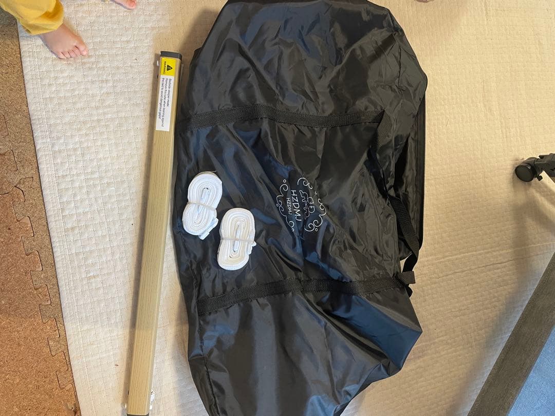 ✴︎連休値下げ中【美品】HZDMJベビーベッド(送料込み)折りたたみ　グレー