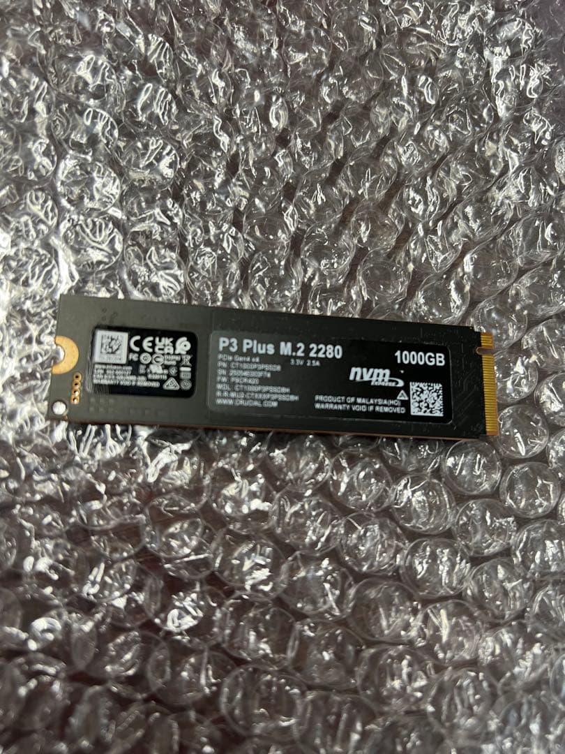内蔵型SSD Crucial P3 Plus 1TB PCIe 4.0 NVMe