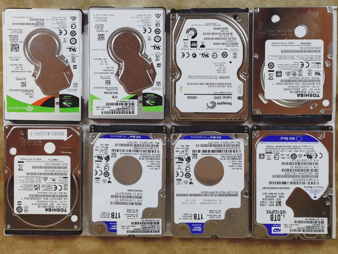 ぱるむ 2.5インチHDD×8本セット