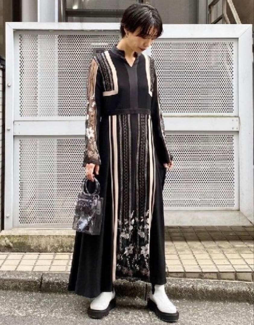 MURRALミューラルFramed flower long dressワンピース