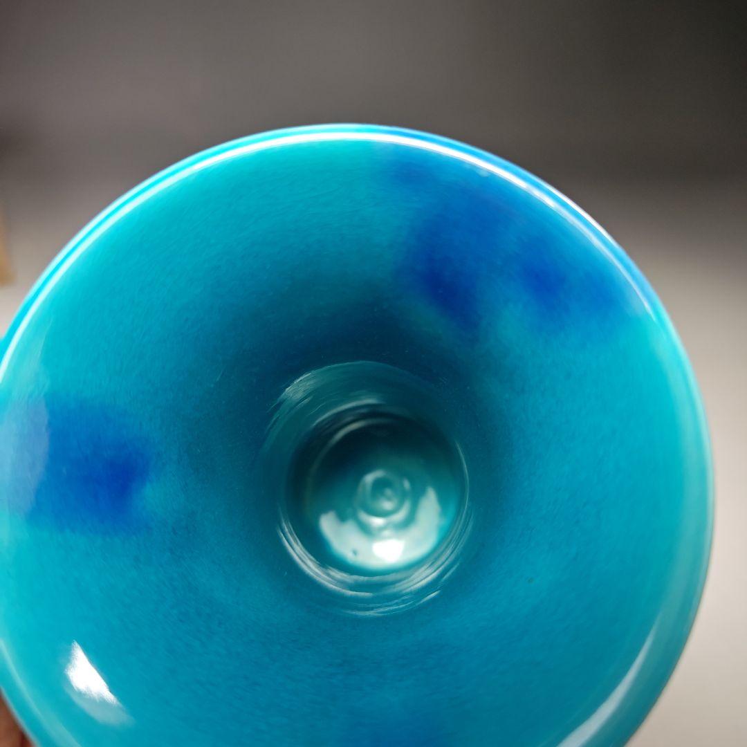 イ590 花瓶『永楽善五郎造』『二彩立鼓花入　花生　共箱』茶道具