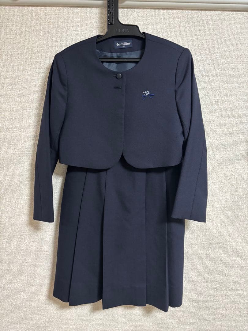 ファミリア アンサンブル　受験用スーツセット ネイビー