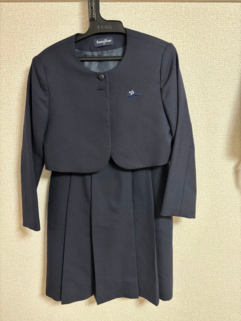 ファミリア アンサンブル　受験用スーツセット ネイビー