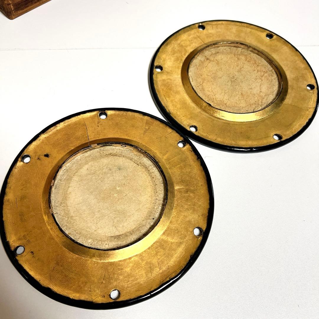 【良品】鼓　蒔絵　小鼓　胴　和楽器　漆塗り　伝統芸能　能 歌舞伎　金彩