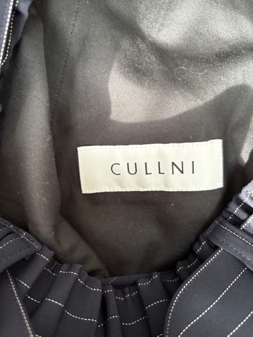 Dyeさま専用　　CULLNI ネイビー ストライプ スラックス ベルト付き