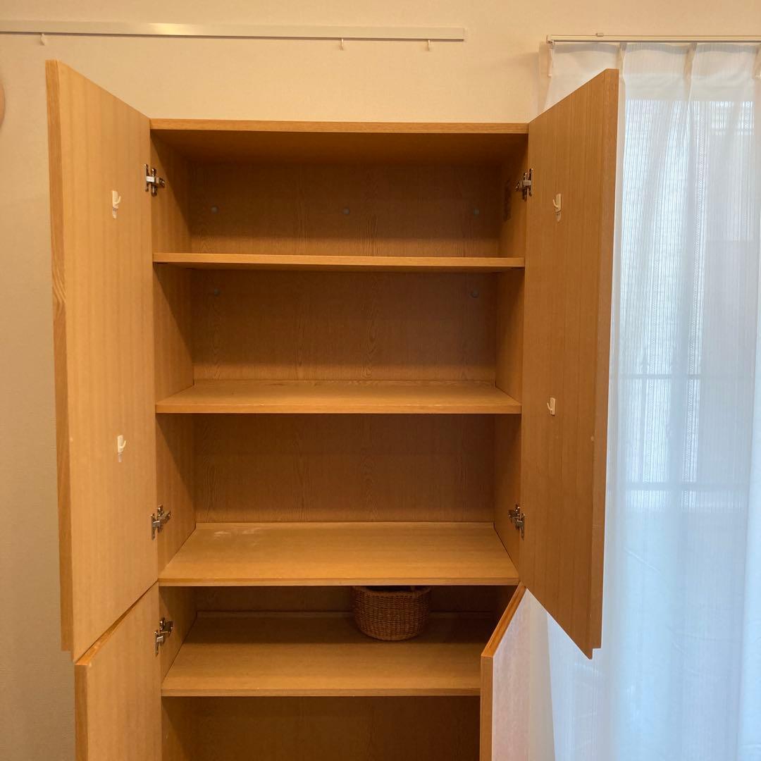 無印良品　ナチュラル木製収納キャビネット 4棚付き