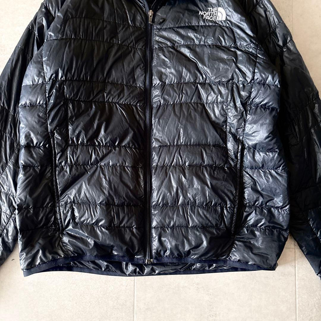 美品✨️ノースフェイス ライトヒートフーディー ダウン M ネイビー サミット