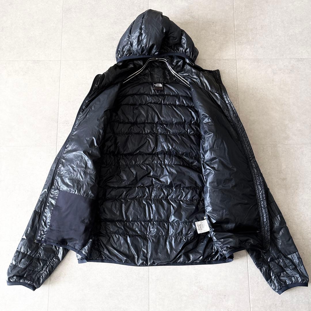 美品✨️ノースフェイス ライトヒートフーディー ダウン M ネイビー サミット