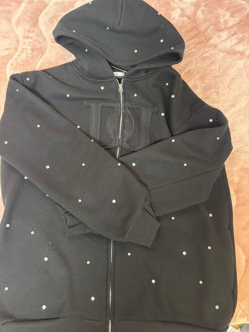 darichDDロゴビジュージップパーカーブラック