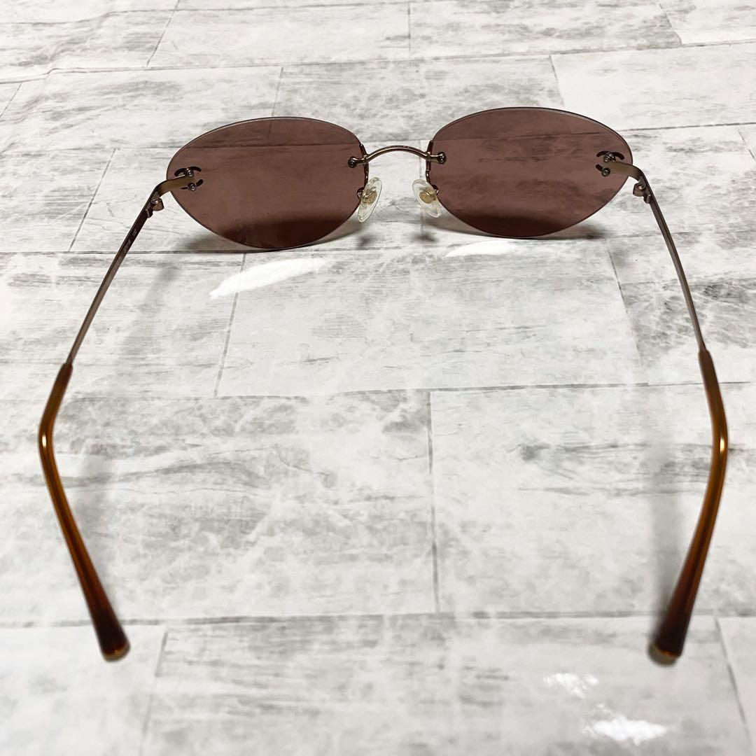 美品✨CHANEL サングラス リムレス y2k 4003 ココマーク ブラウン