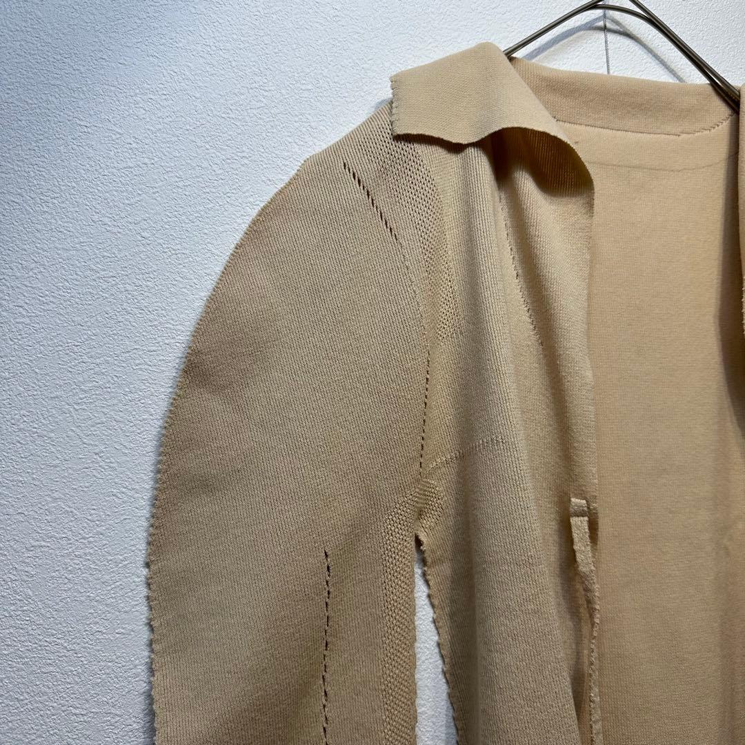 希少 極美品 イッセイミヤケ 変形 ボタンレス プリーツ ニット カーディガン