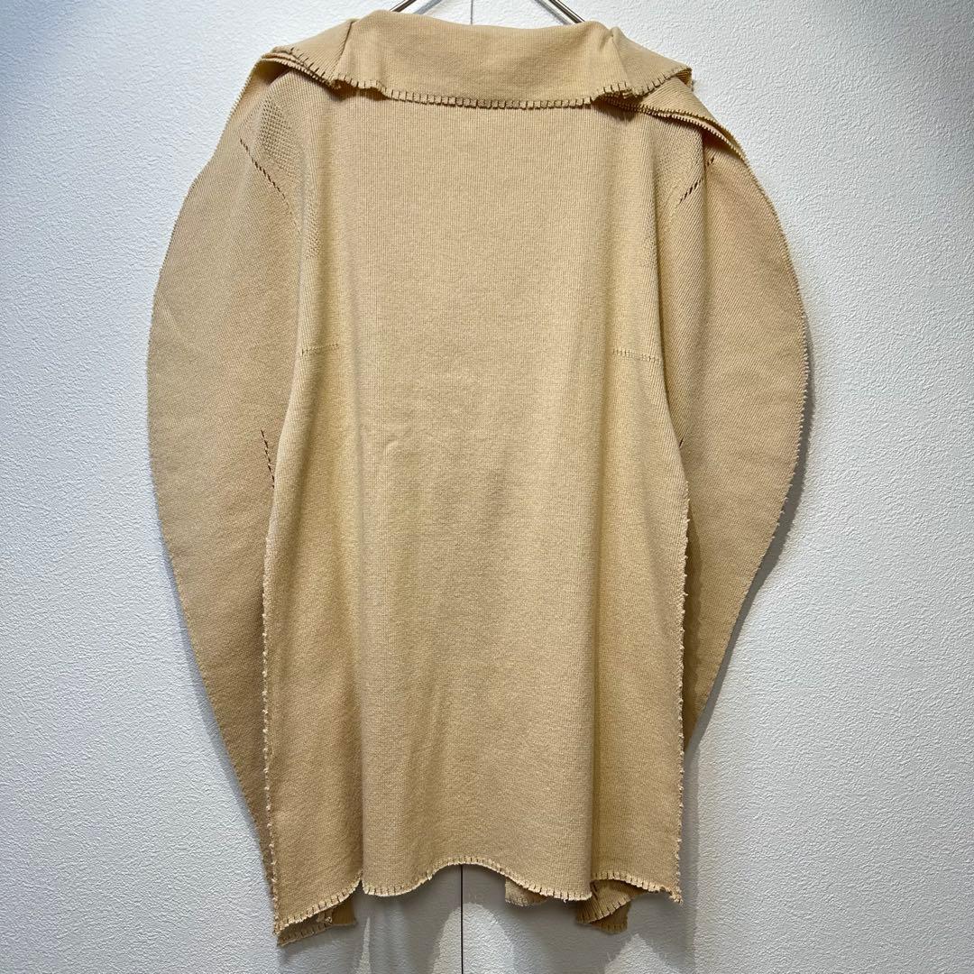 希少 極美品 イッセイミヤケ 変形 ボタンレス プリーツ ニット カーディガン