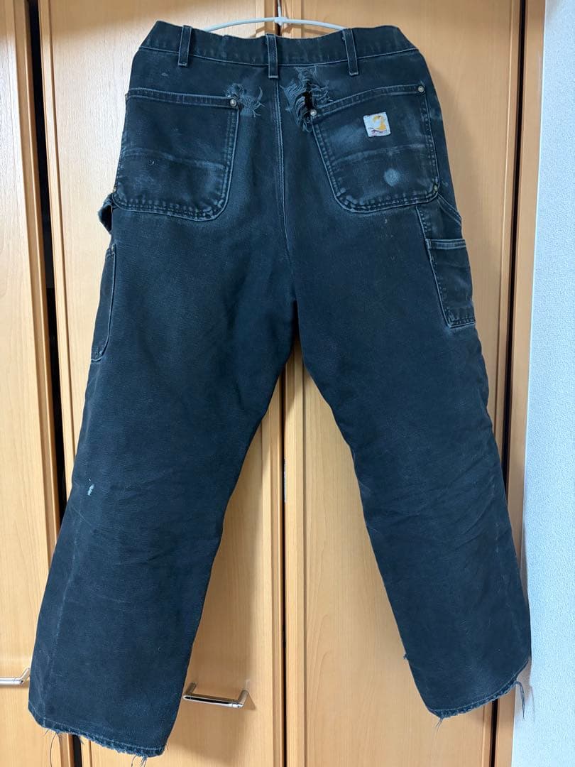 Carhartt ペインターパンツ 黒 ダメージ加工