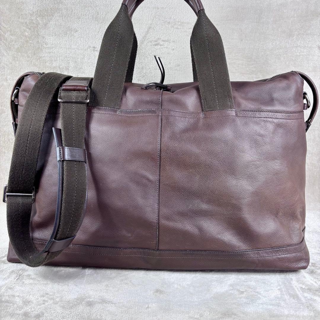 美品　COACH コーチ　ボストンバッグ　ダークブラウン　2way 本革レザー