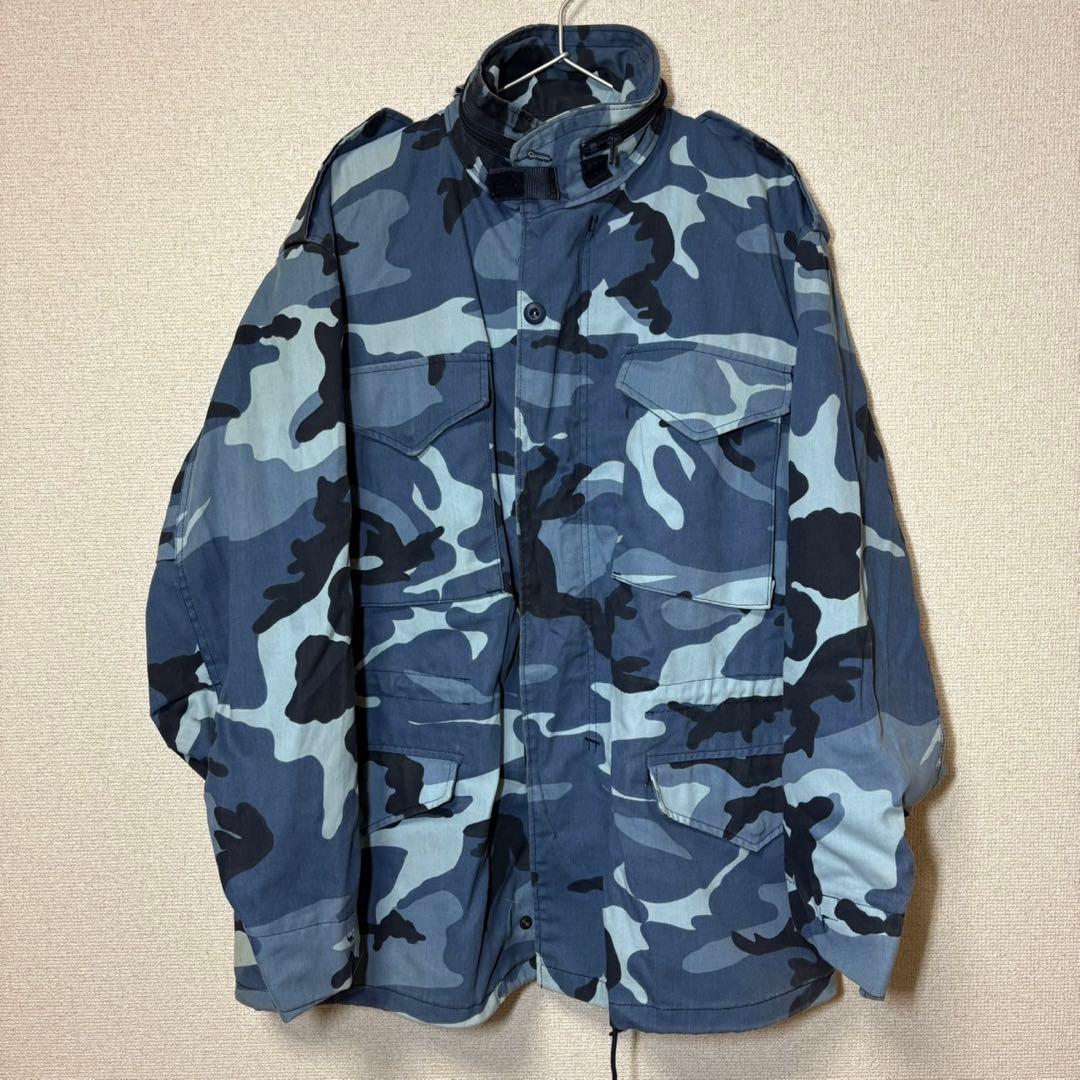 【USA製 実物規格】ALPHA INDUSTRIES M-65 ブルーカモ