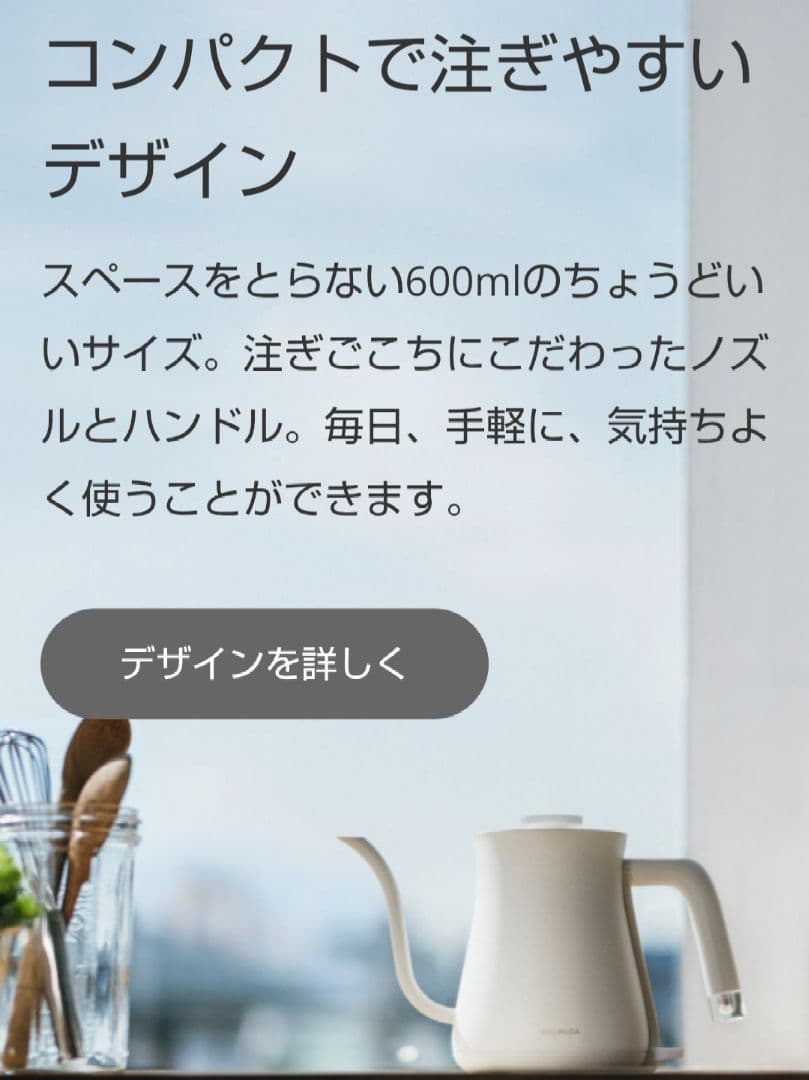 BALMUDA The Pot 600ml 電気ケトル