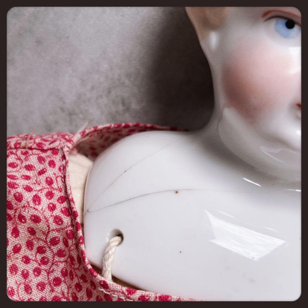 アンティーク　 ブロンド　チャイナヘッドドール ビッグサイズ ビスクドール