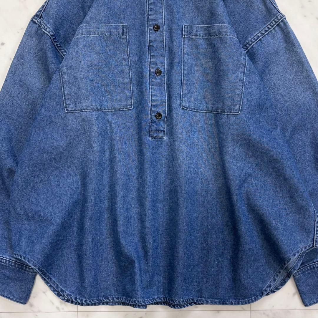美品✨レリューム　デニムプルオーバーシャツ　ゆったり　デニムシャツ　2025SS