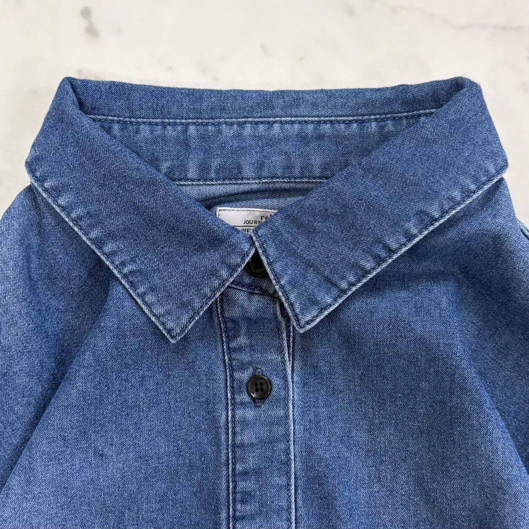 美品✨レリューム　デニムプルオーバーシャツ　ゆったり　デニムシャツ　2025SS
