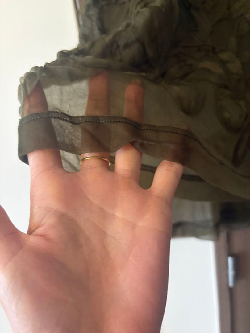 COMME des GARÇONS シアー チュール トップス XS カーキ