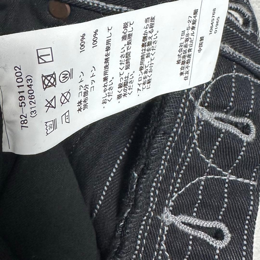 Schott オールドヒッコリーデニムパンツ ブラック 34 アメカジ バイカー