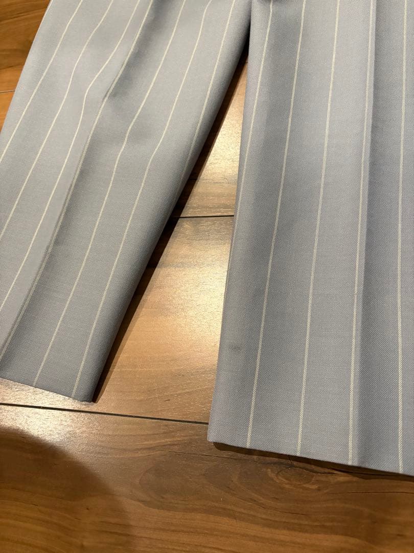 ワコマリア　STRIPED PLEATED TROUSERS ライトパープル