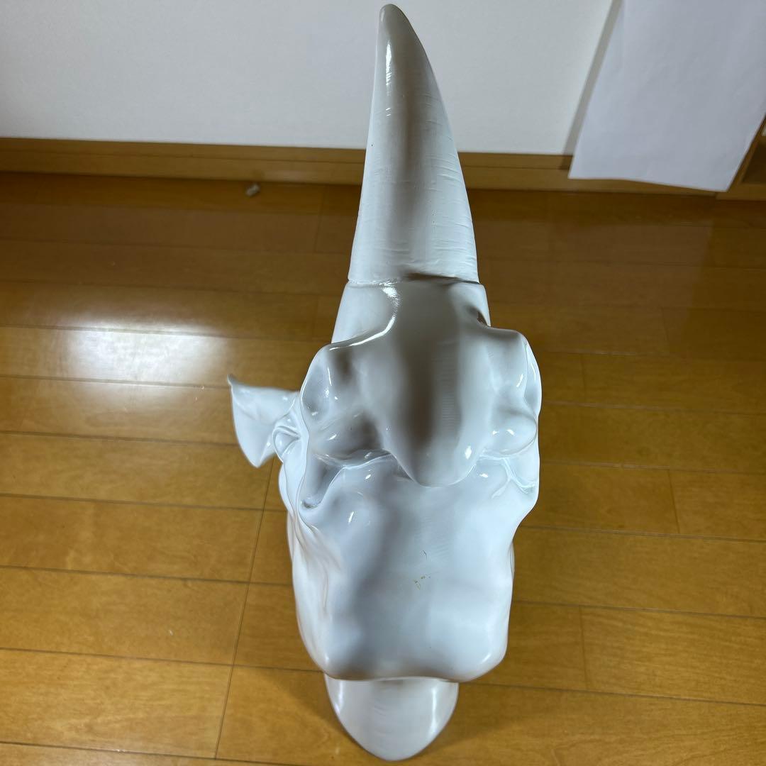 ホワイトサイの置物　壁掛けMaisons du Monde フランス製