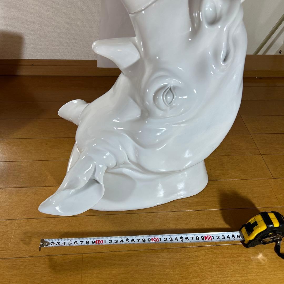 ホワイトサイの置物　壁掛けMaisons du Monde フランス製