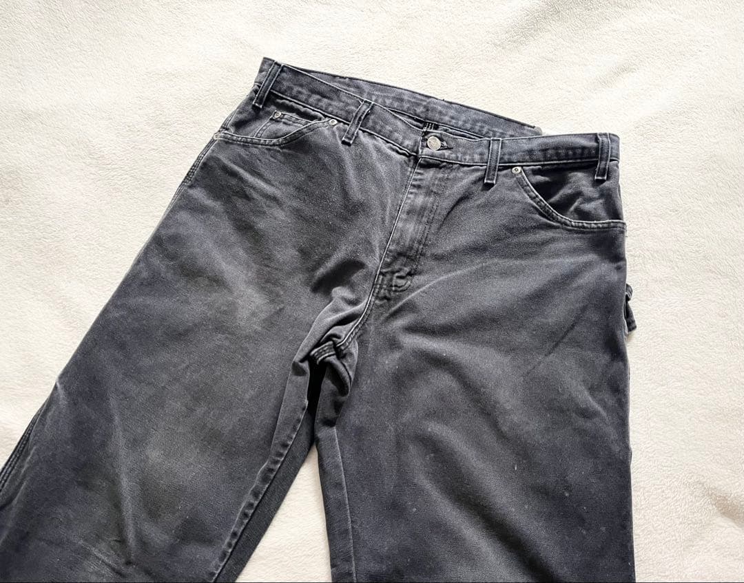 00s ディッキーズ ペインターパンツ ワーク ブラック ダメージ ダック