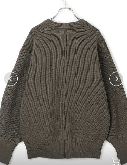 最終価格 美品 ADAM ET ROPE' ジップニットカーディガン カーキ