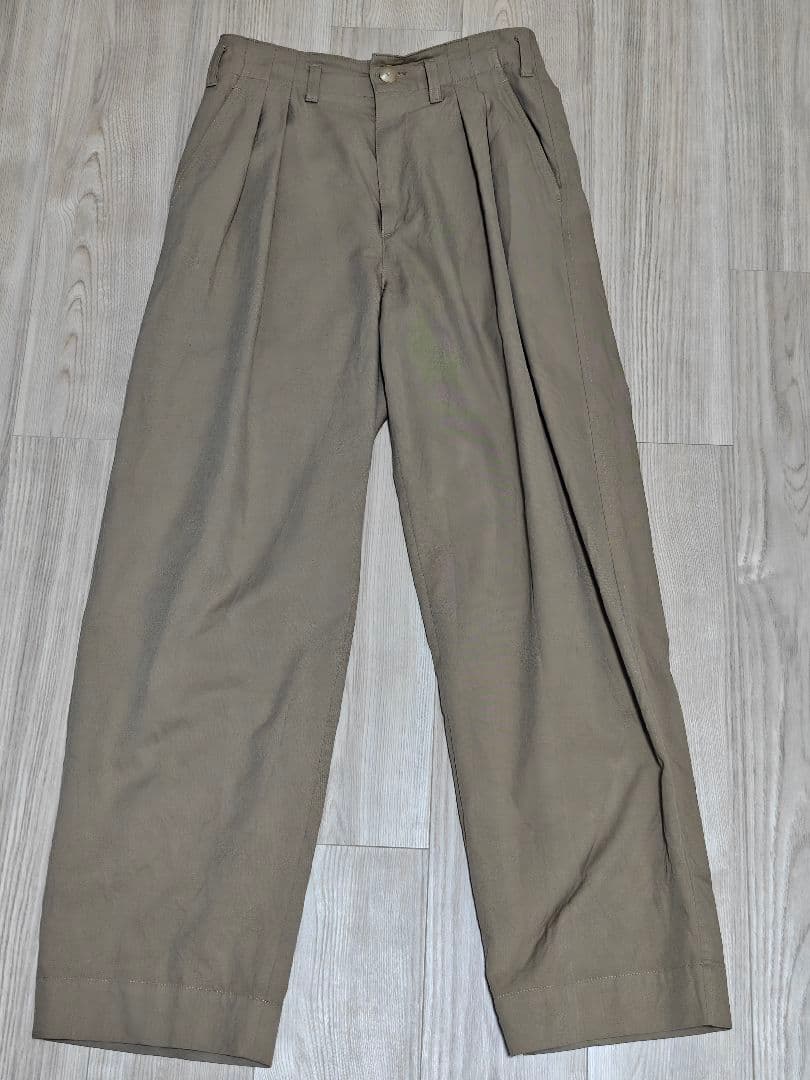 パンツ AURALEE FINE WOOL COTTON TWILL SLACKS