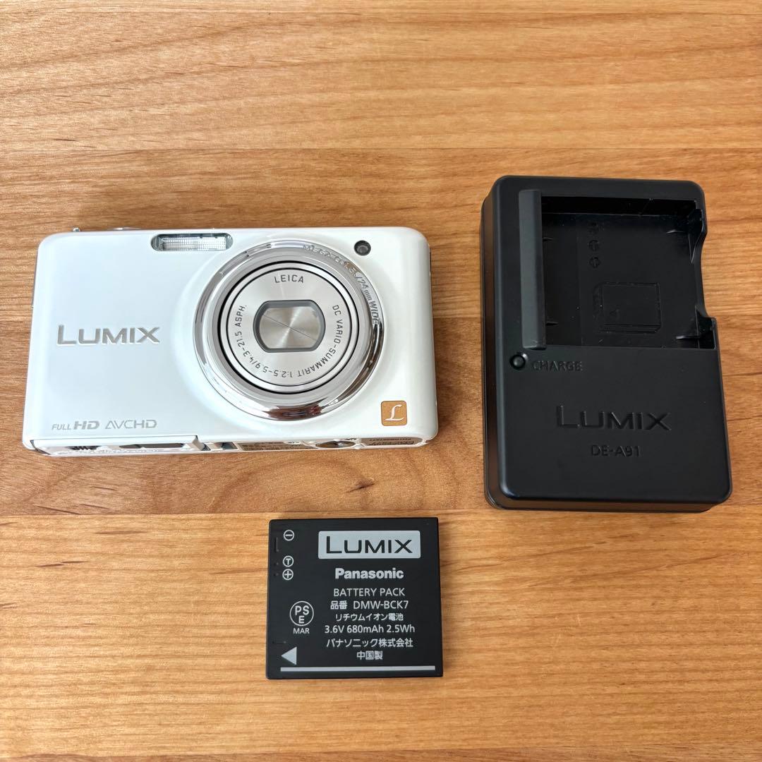 動作確認済　パナソニック デジタルカメラ LUMIX DMC-FX77 ホワイト