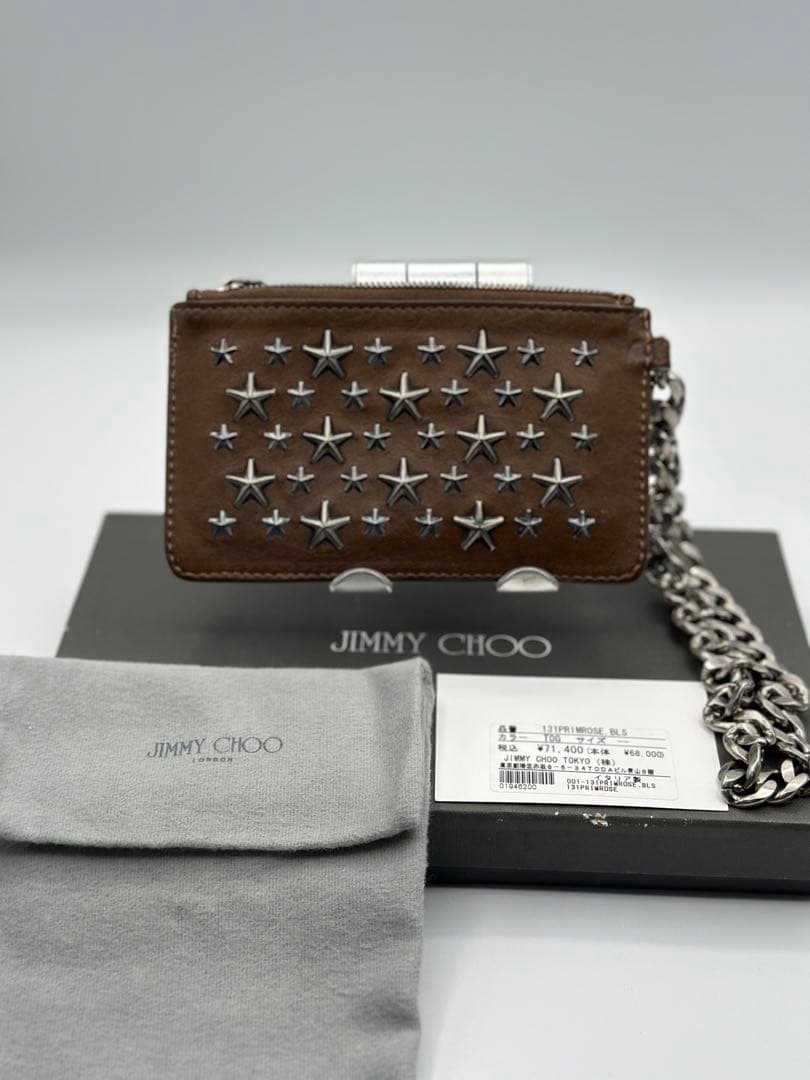 歩*鳥様 JIMMY CHOO ジミーチュウ スタースタッズ チェーン ケ