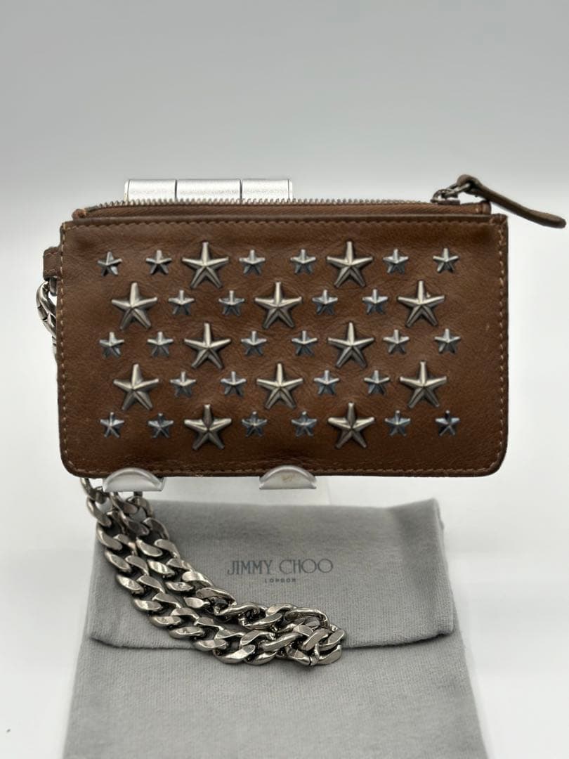 歩*鳥様 JIMMY CHOO ジミーチュウ スタースタッズ チェーン ケ